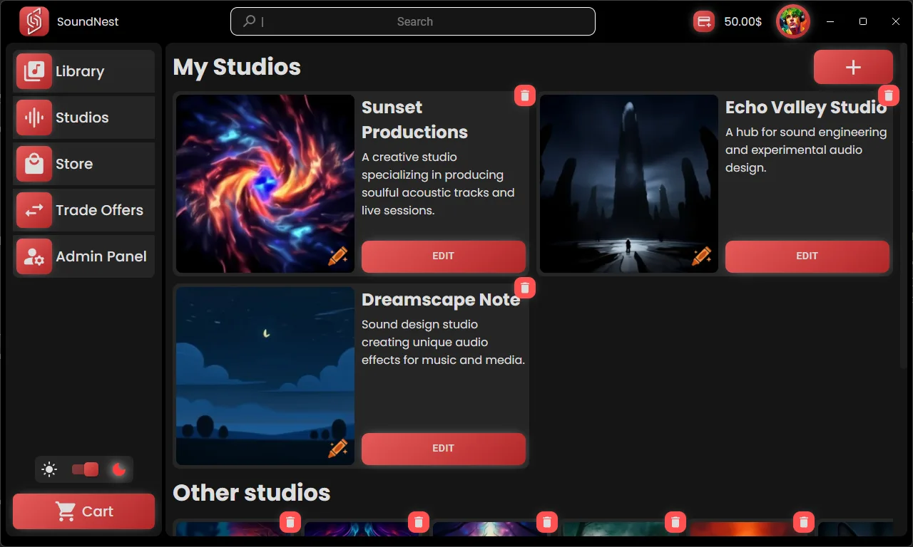 SoundNest screenshot 1